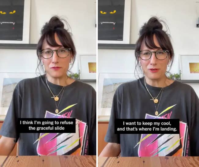 Screenshots of Jessica Bennett's TikTok