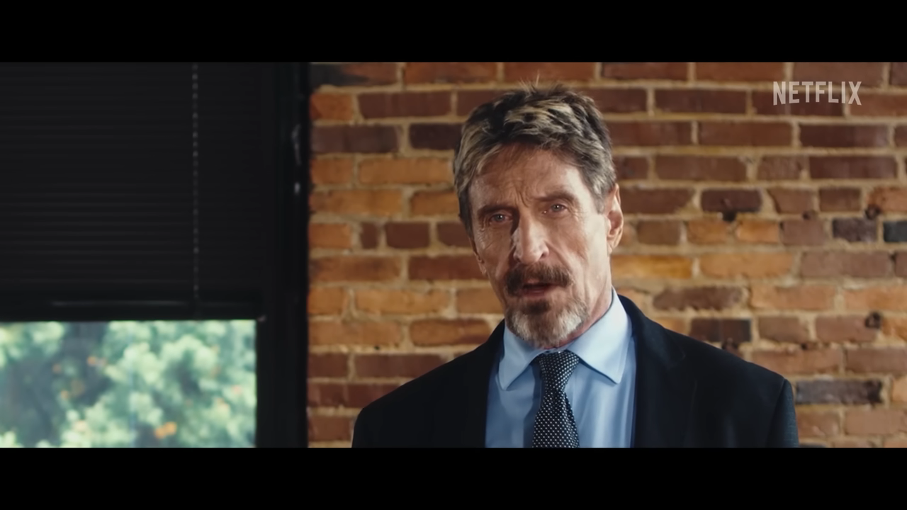 Screenshot from &quot;Running with the Devil: The Wild World of John McAfee&quot;