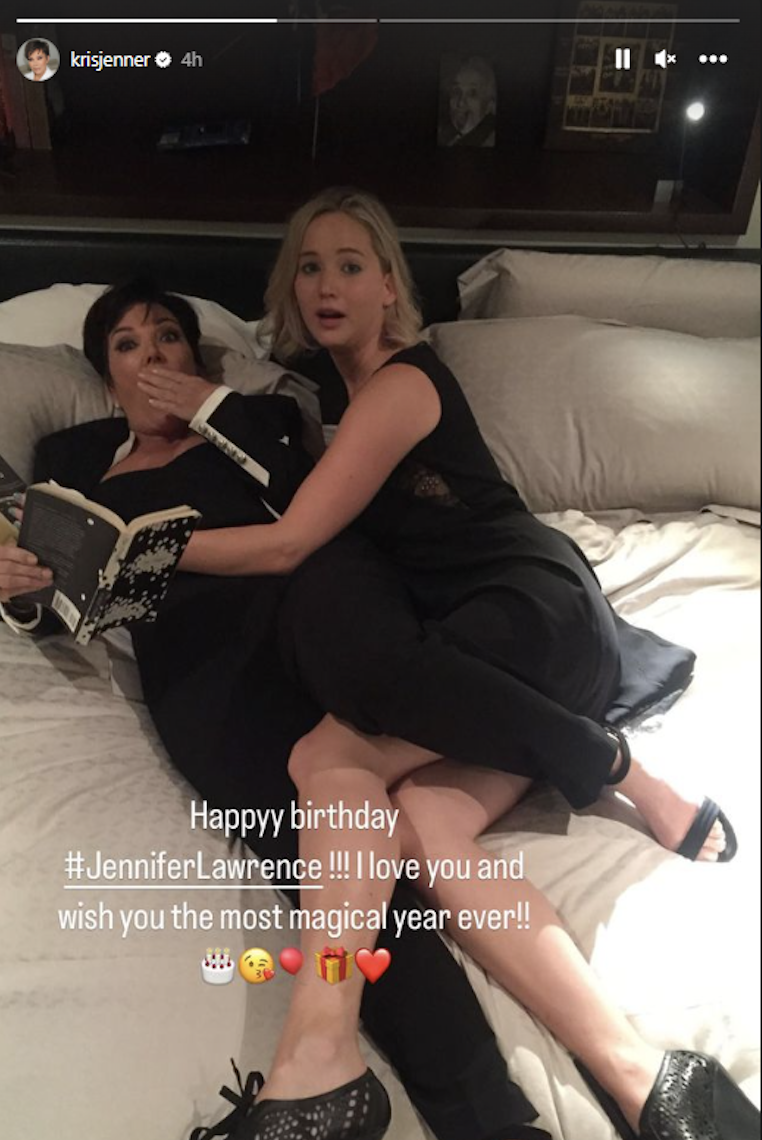 Kris and Jennifer in bed