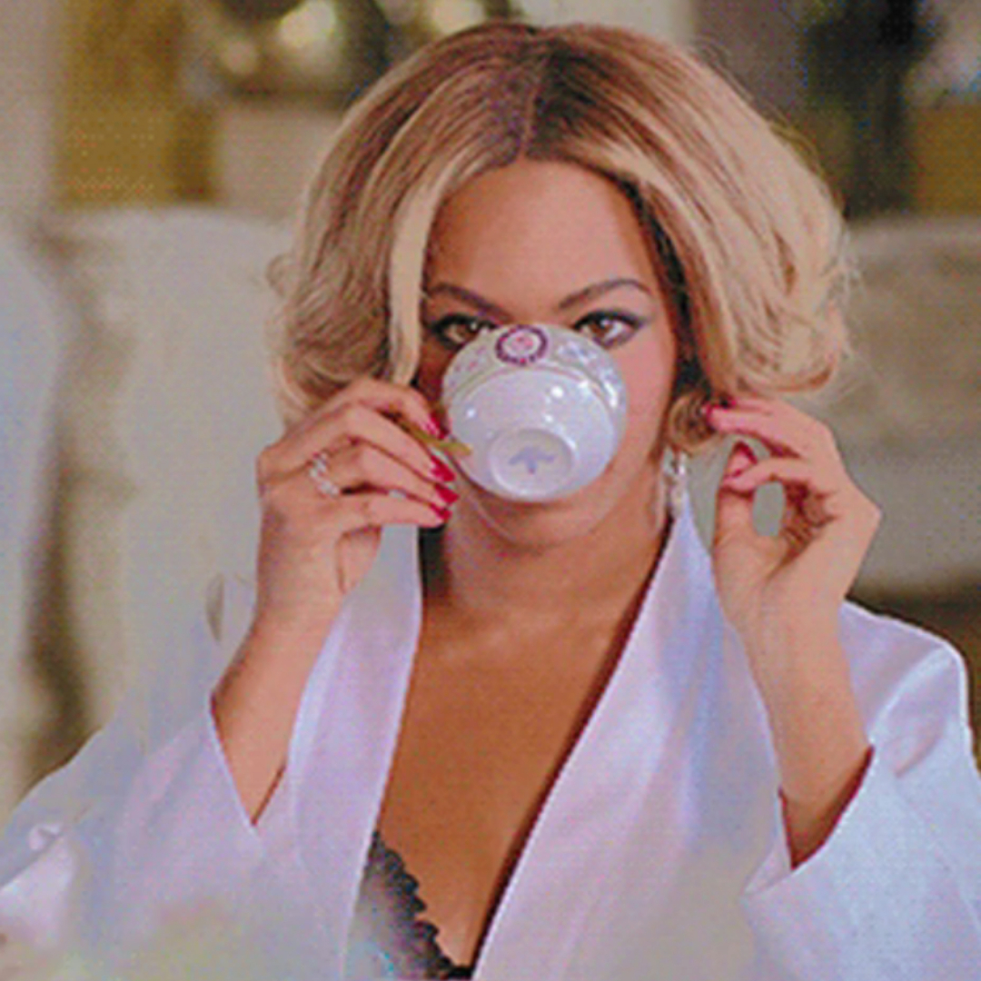 Beyoncé in her &quot;Partition&quot; music video drinking tea