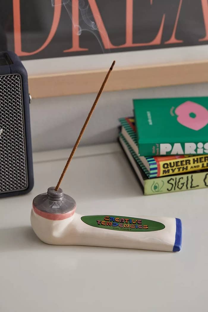 paint tube-shaped incense holder