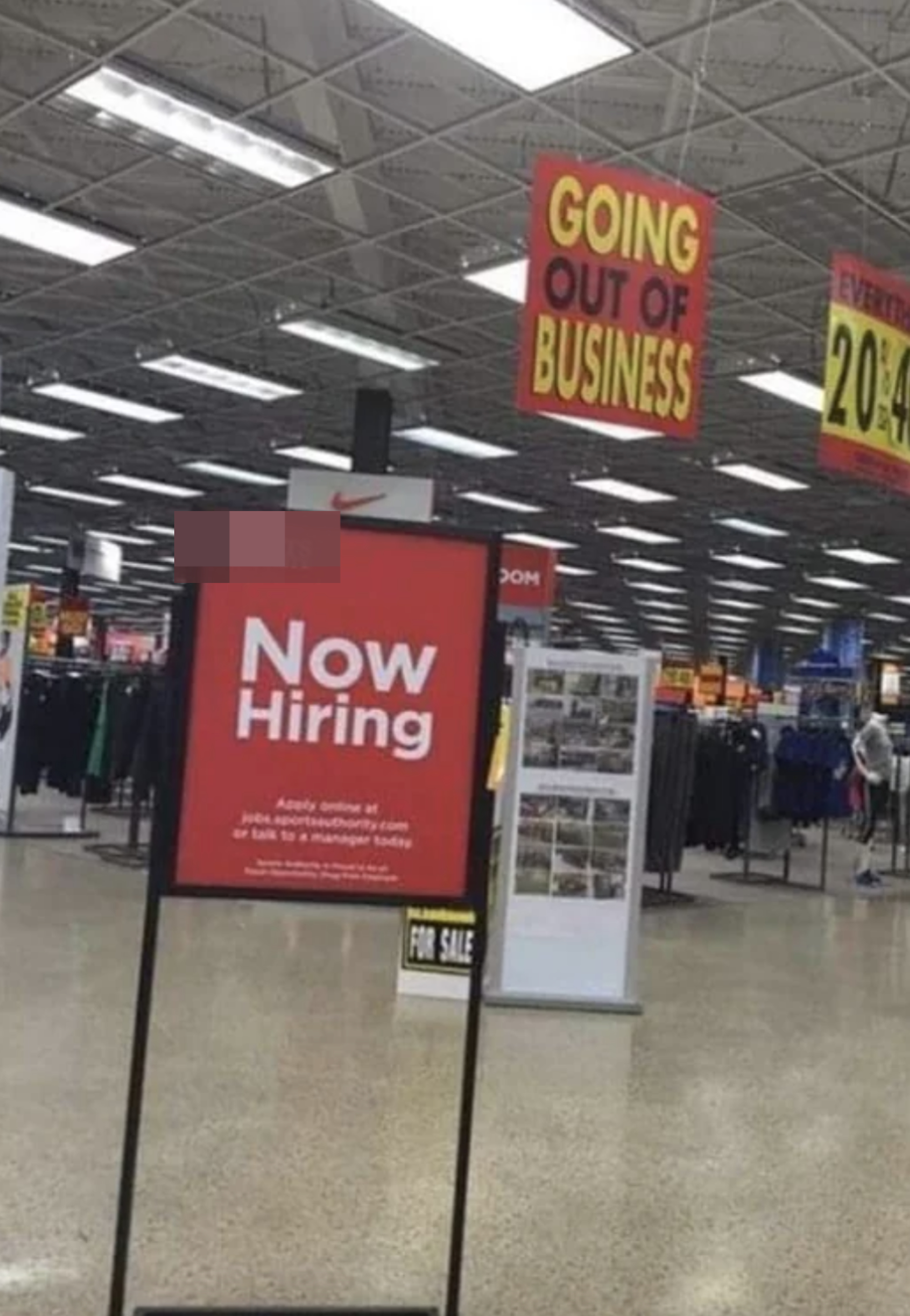 "Now hiring"