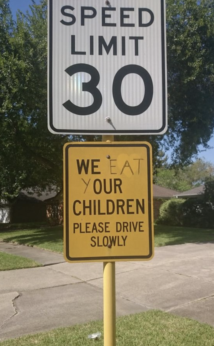 "We eat your children"