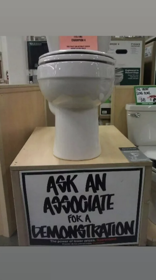 "Ask an associate for a demonstration"
