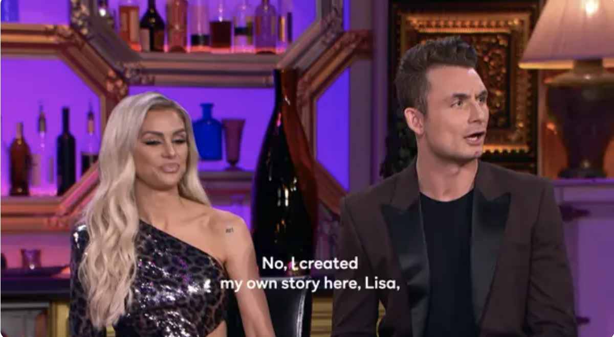 james kennedy saying, "No, I created my own story here, Lisa."