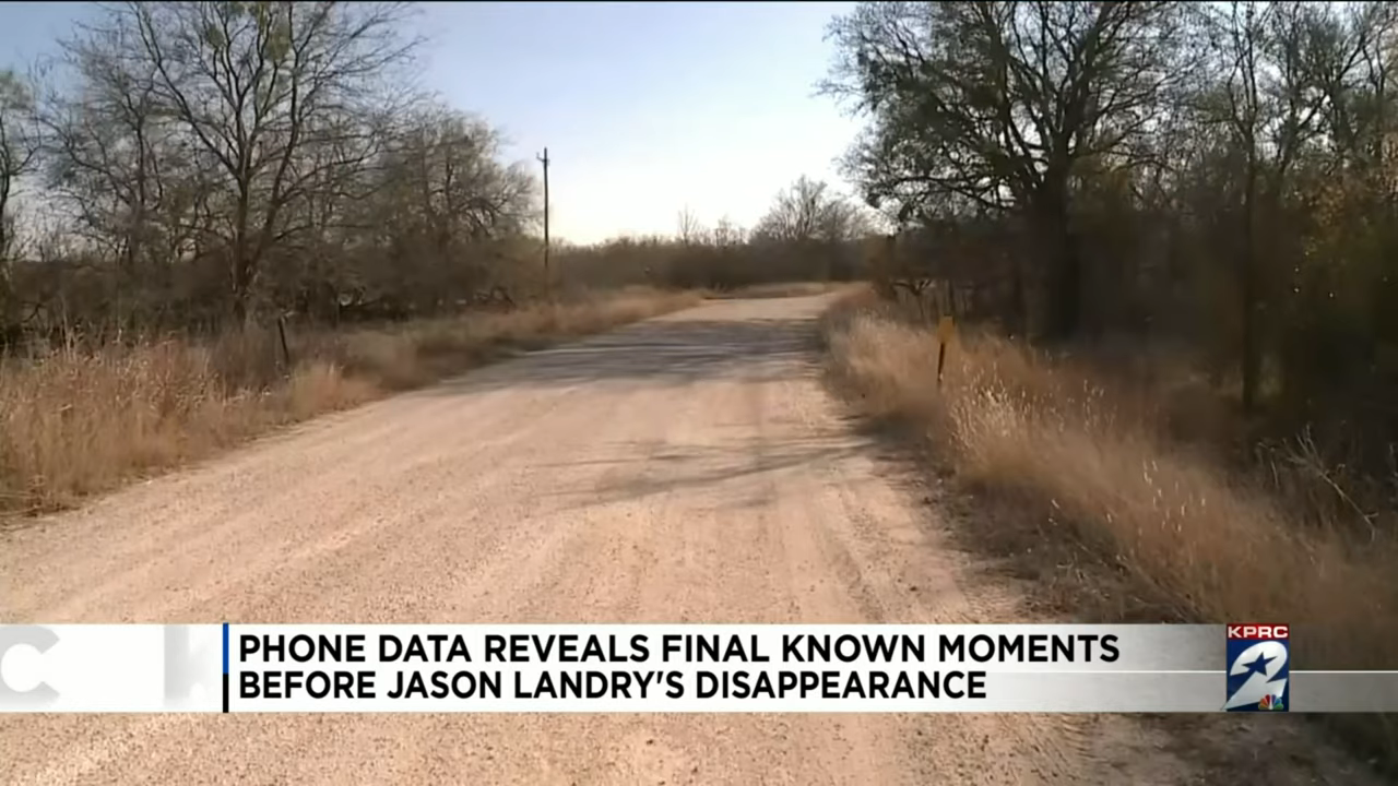 the news story showing an empty dirt road
