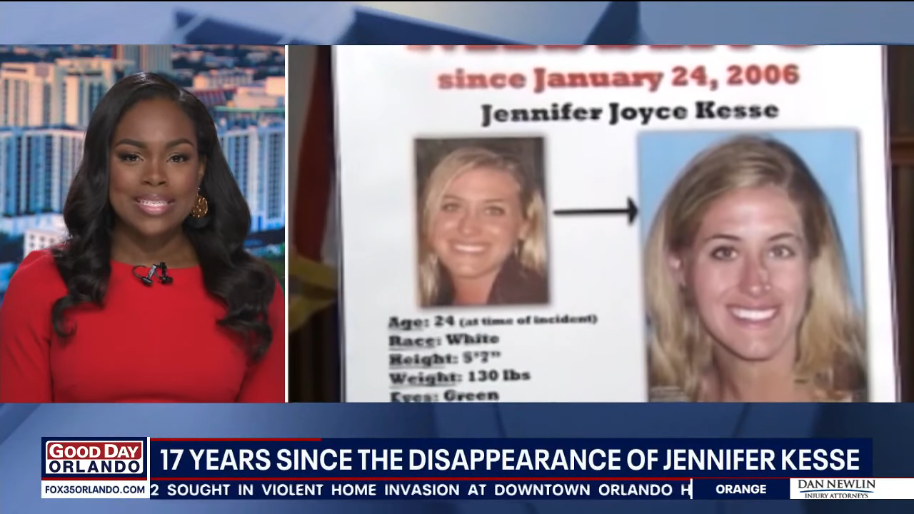 the missing person poster on the news