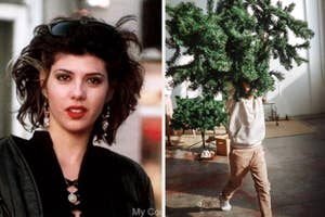 marisa tomei in my cousin vinny and christmas tree