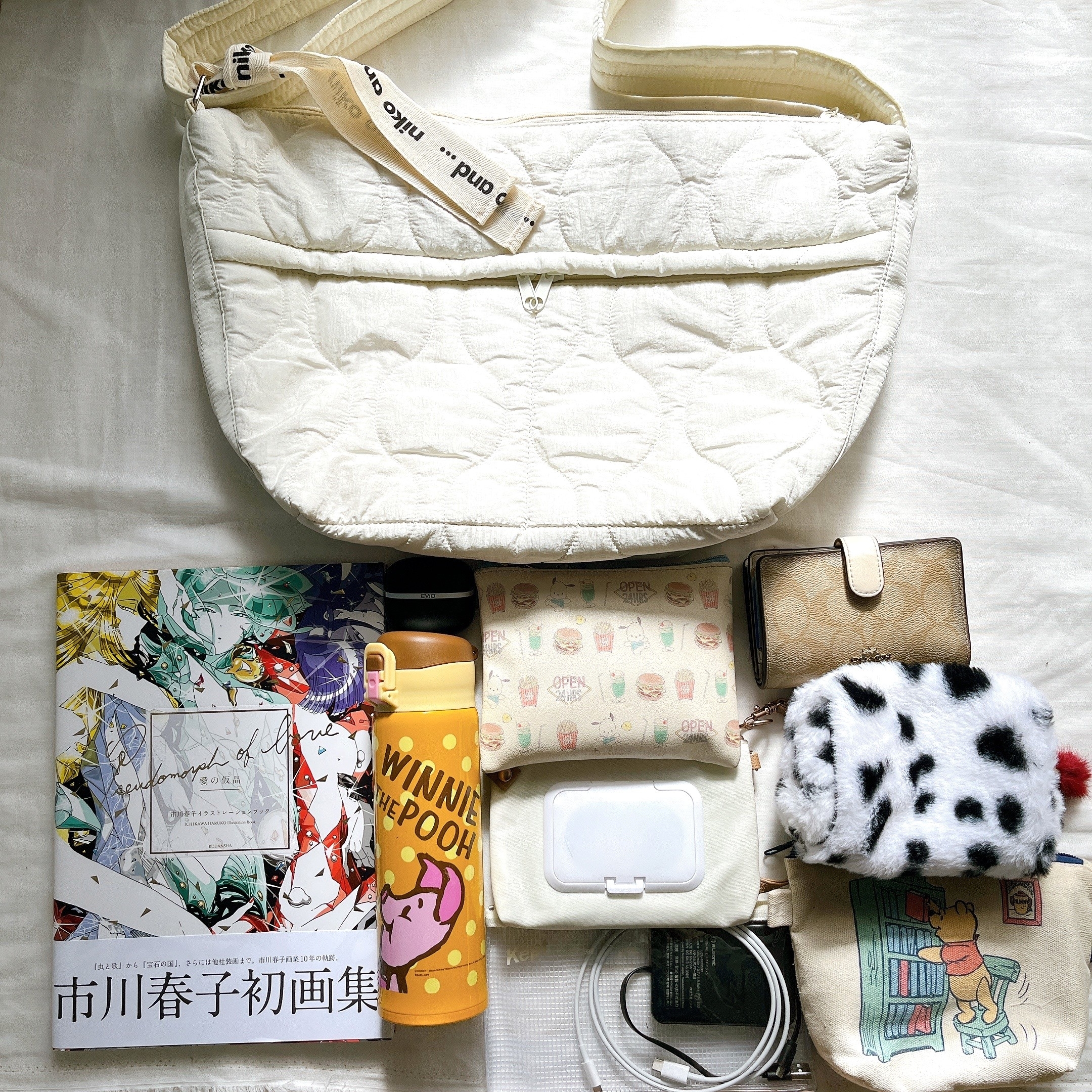 ニコアンドのオススメのバッグ「オリジナルロゴキルトショルダーバッグ」