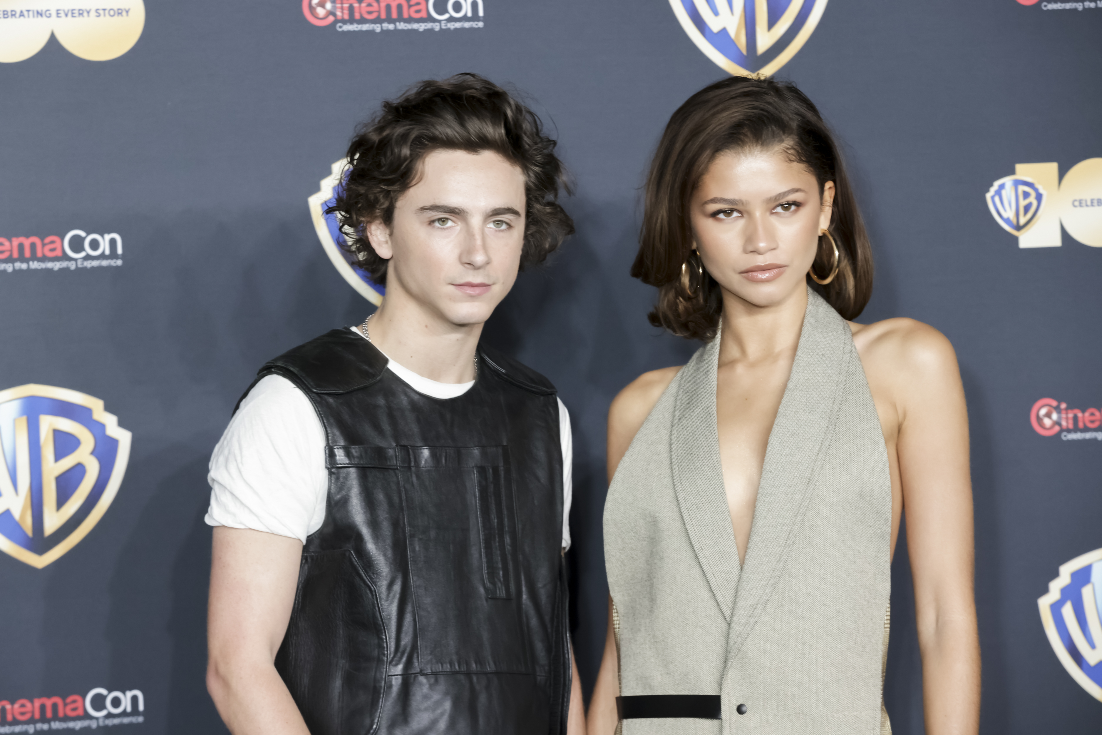 Timmy and Zendaya at a media event