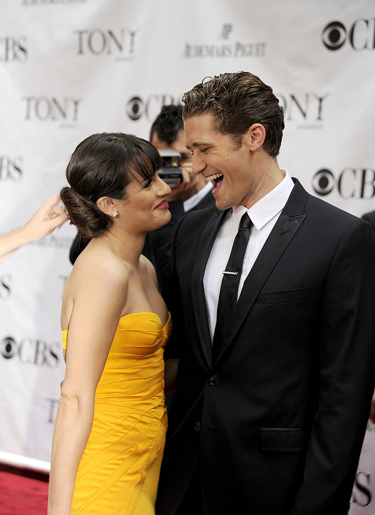 Lea Michele and Matthew Morrison on the Tony Awards red carpet in 2010