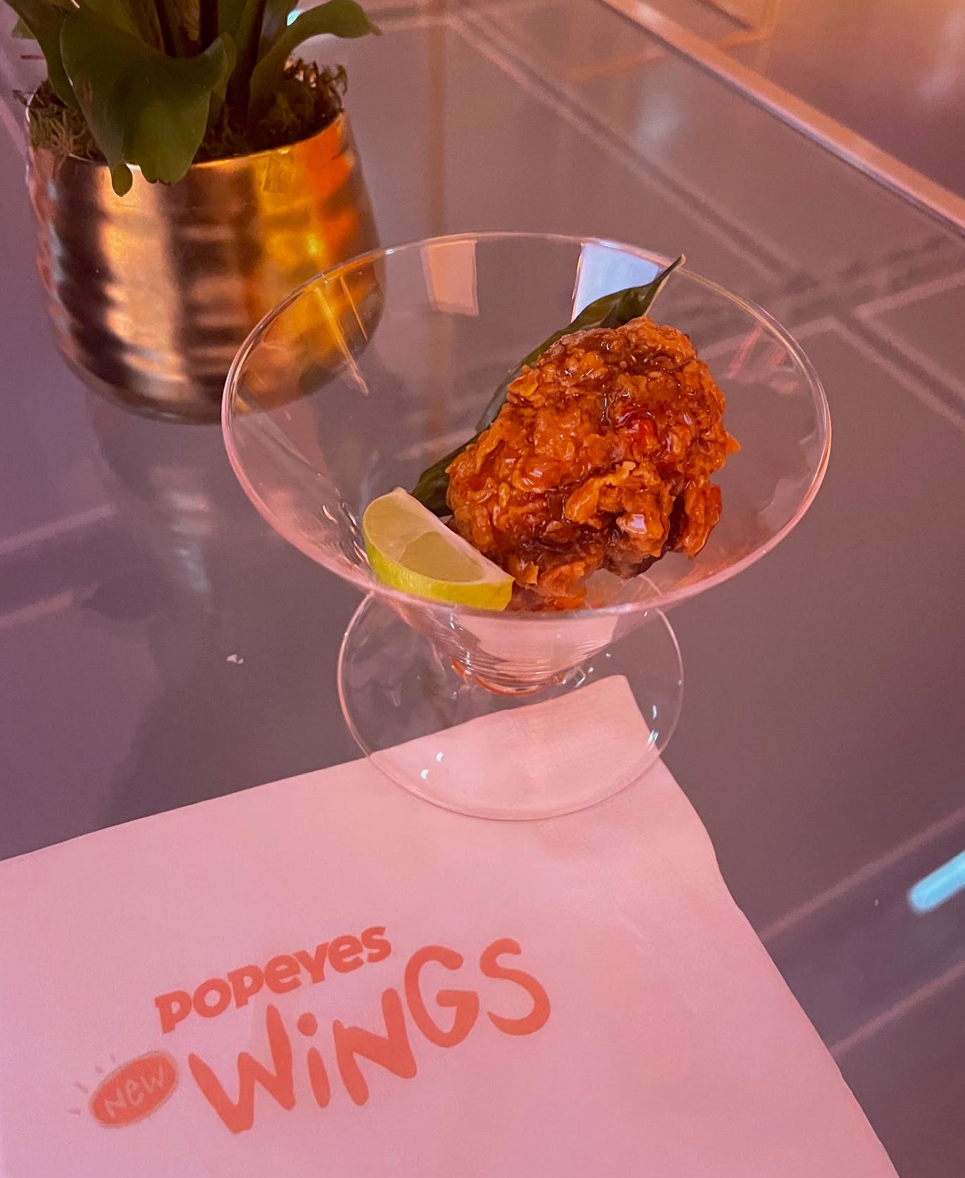 Close-up of the new wing flavor