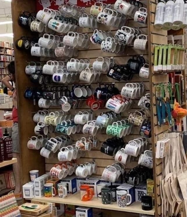 blurry photo of mugs