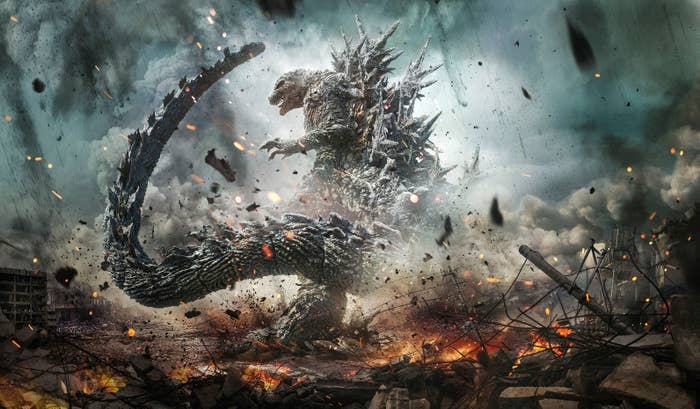 CGI graphic of Godzilla