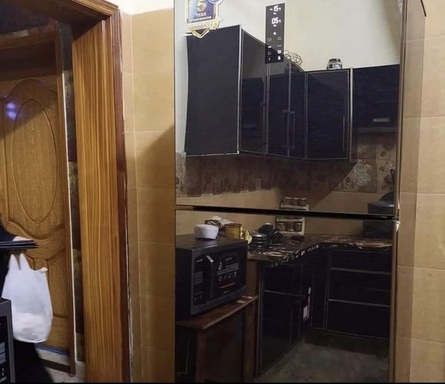 the fridge is a mirror