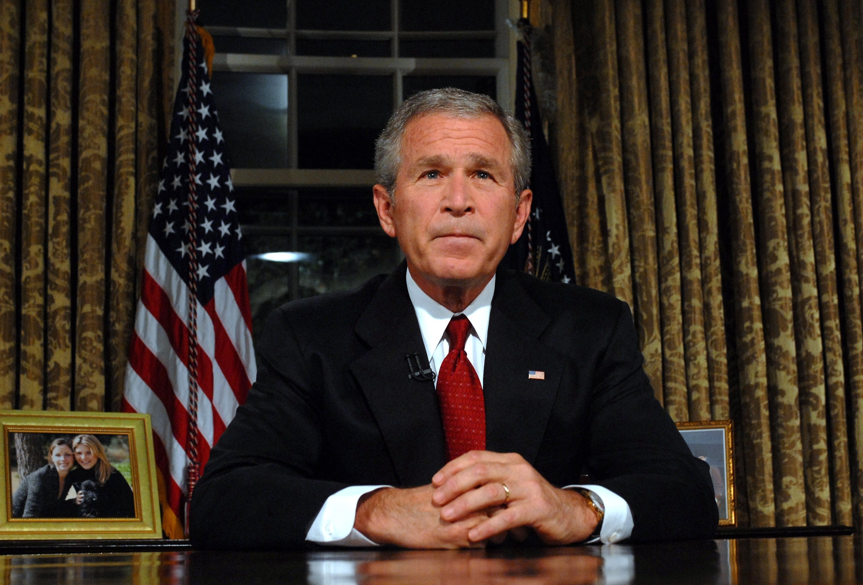 Closeup of George W. Bush