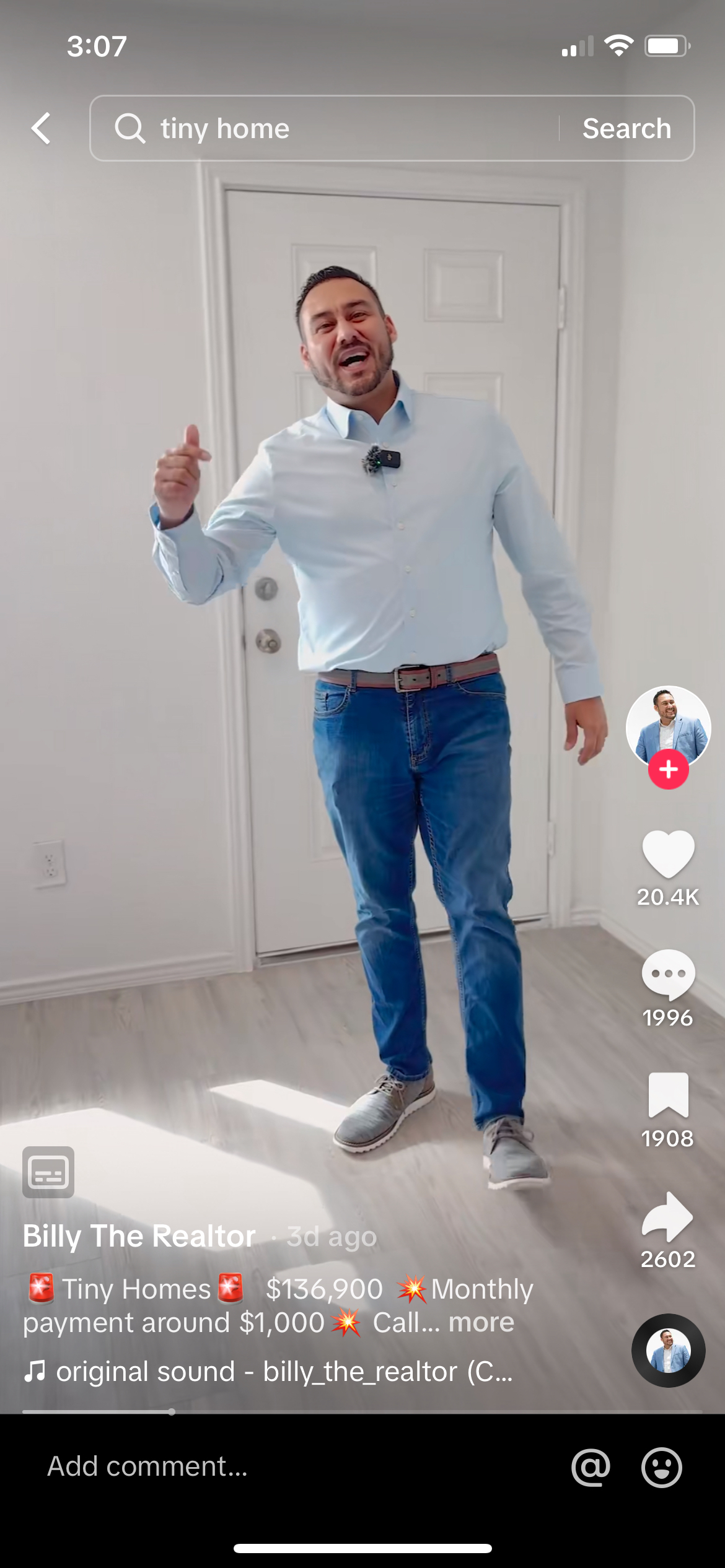 Billy in the home's front room