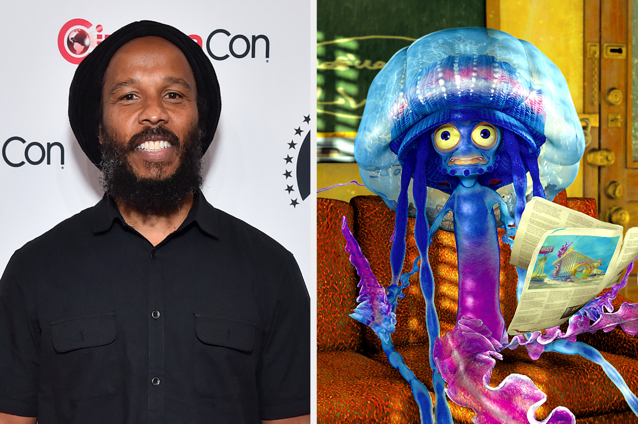 Side-by-side of Ziggy Marley and Ernie