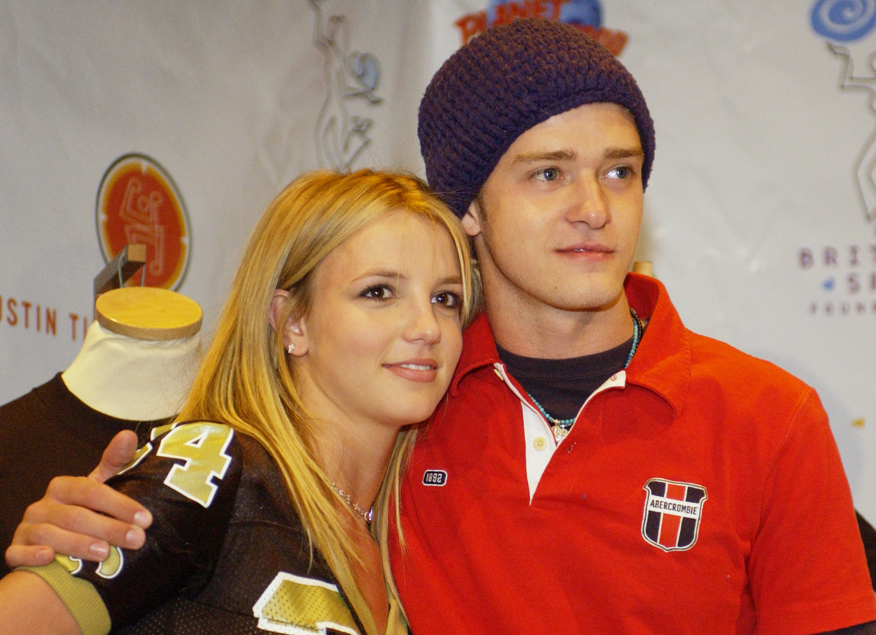 Britney and Justin at a media event