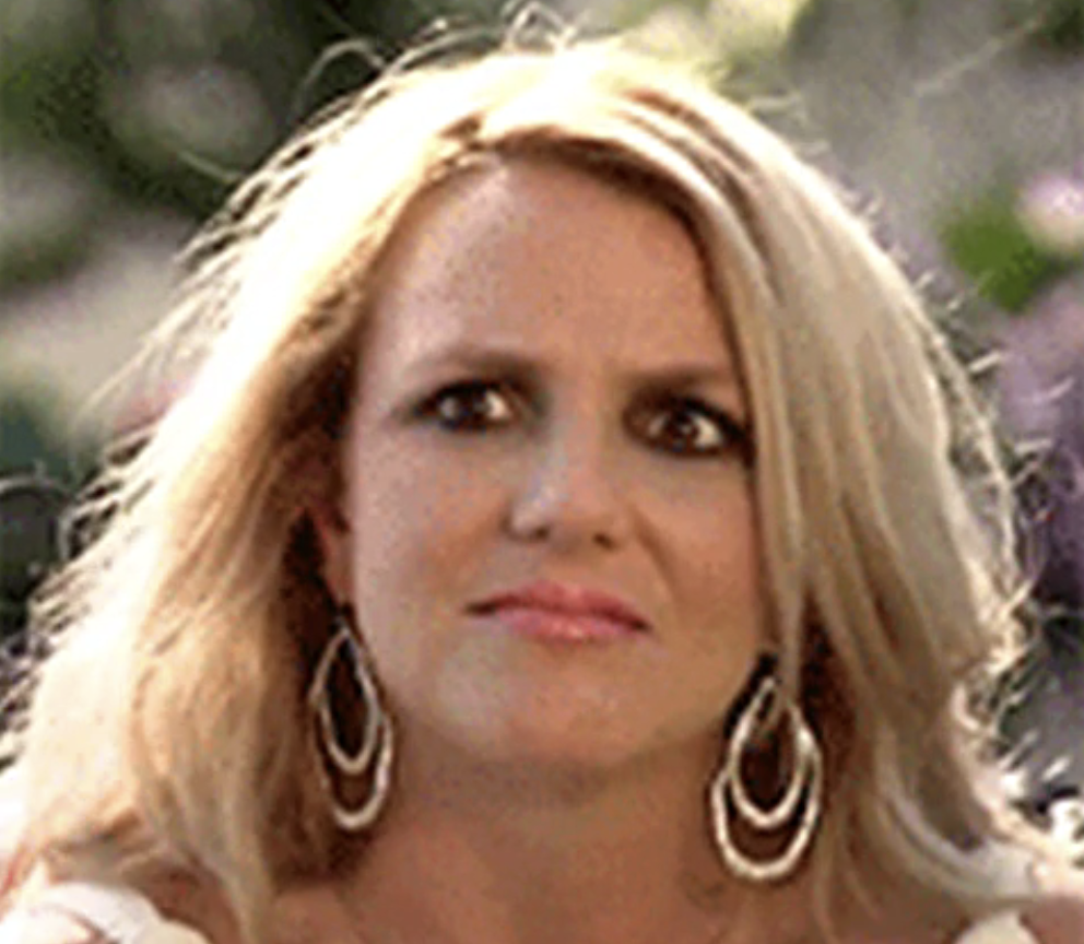 Britney Spears confused face