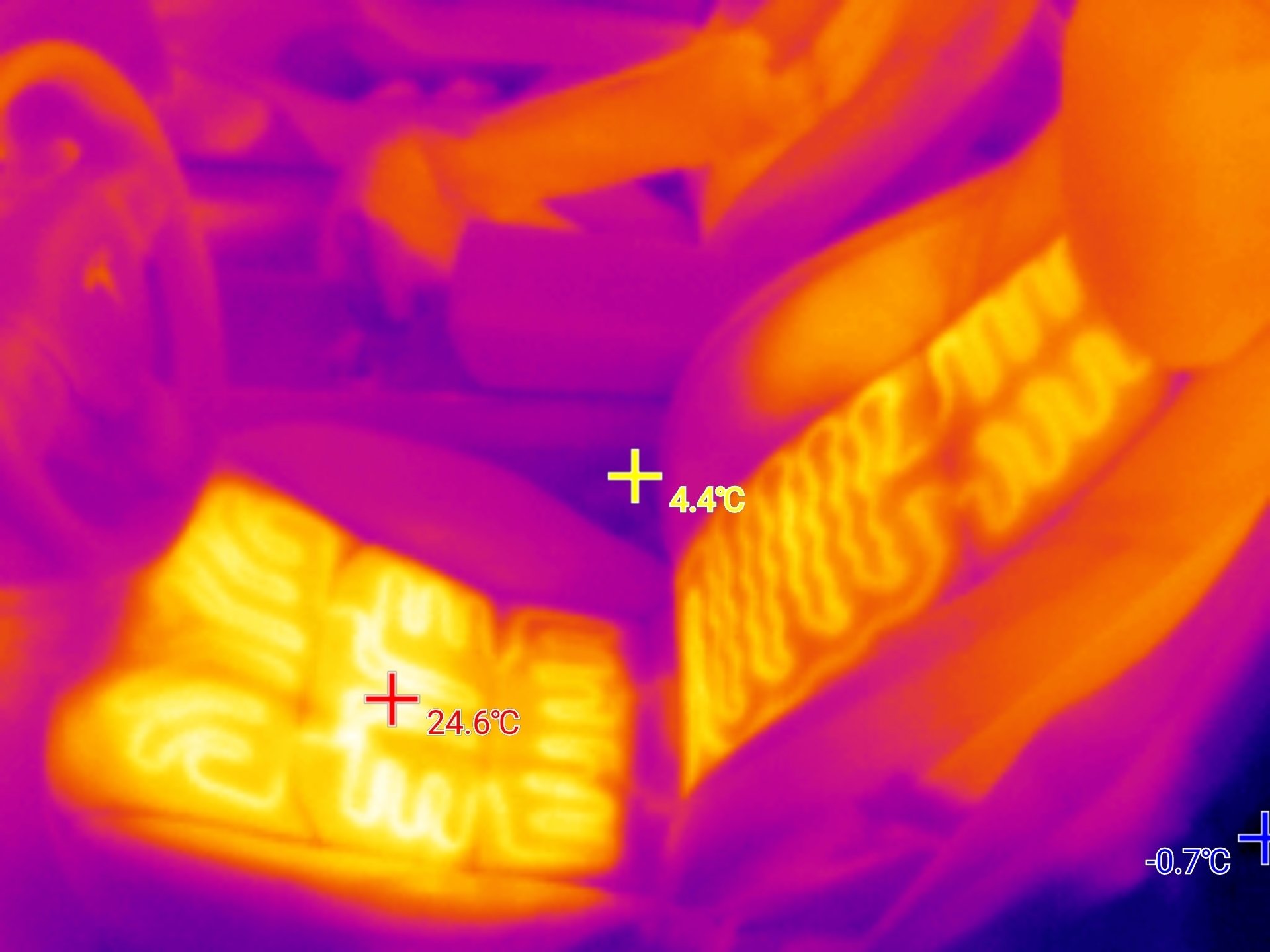 thermal view of a car seat