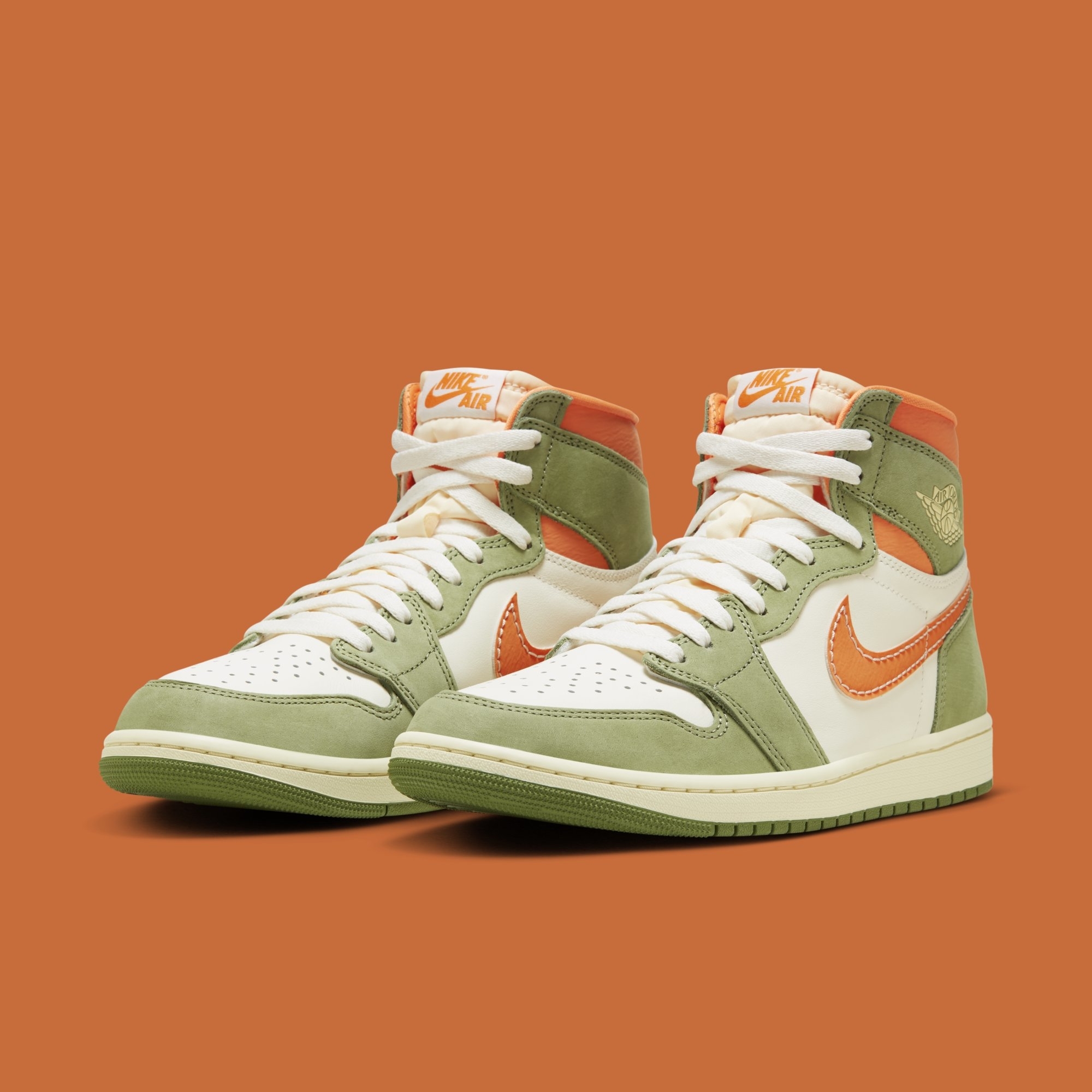 Jordan 1 green swoosh sale