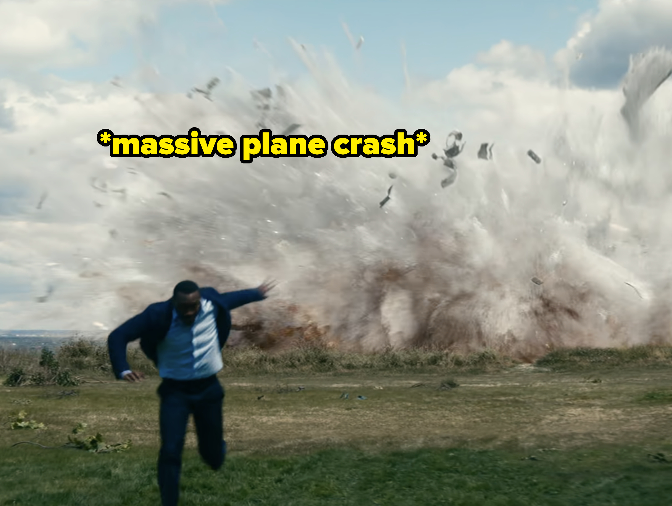 large explosion behind G.H. running away