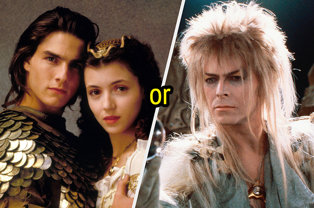 Tom Cruise in "Legend" and David Bowie in "Labyrinth."