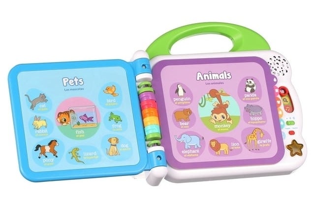 the bilingual LeapFrog electronic book