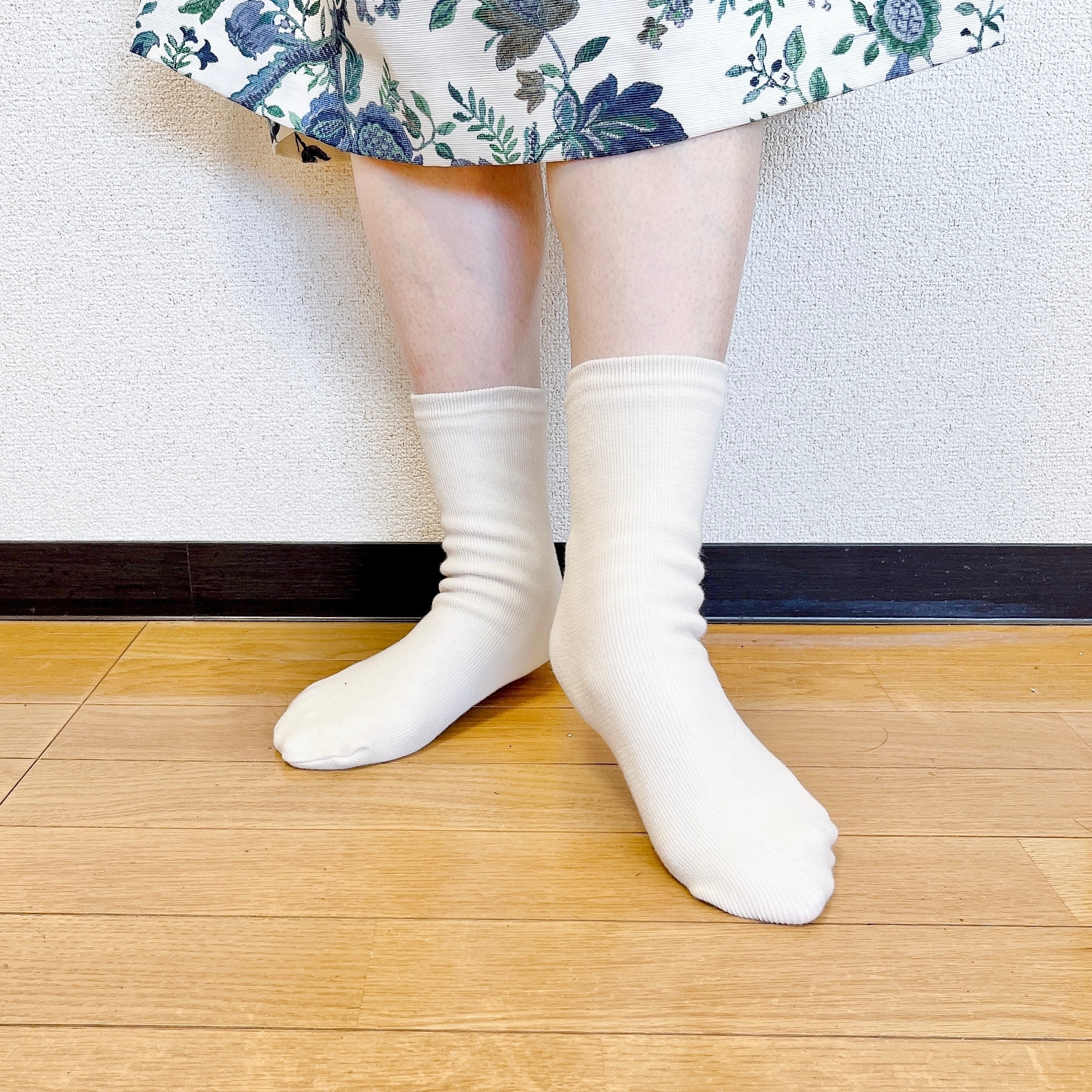 3COINS（スリーコインズ）のオススメグッズ「PREMIUM薄手裏起毛ソックス」