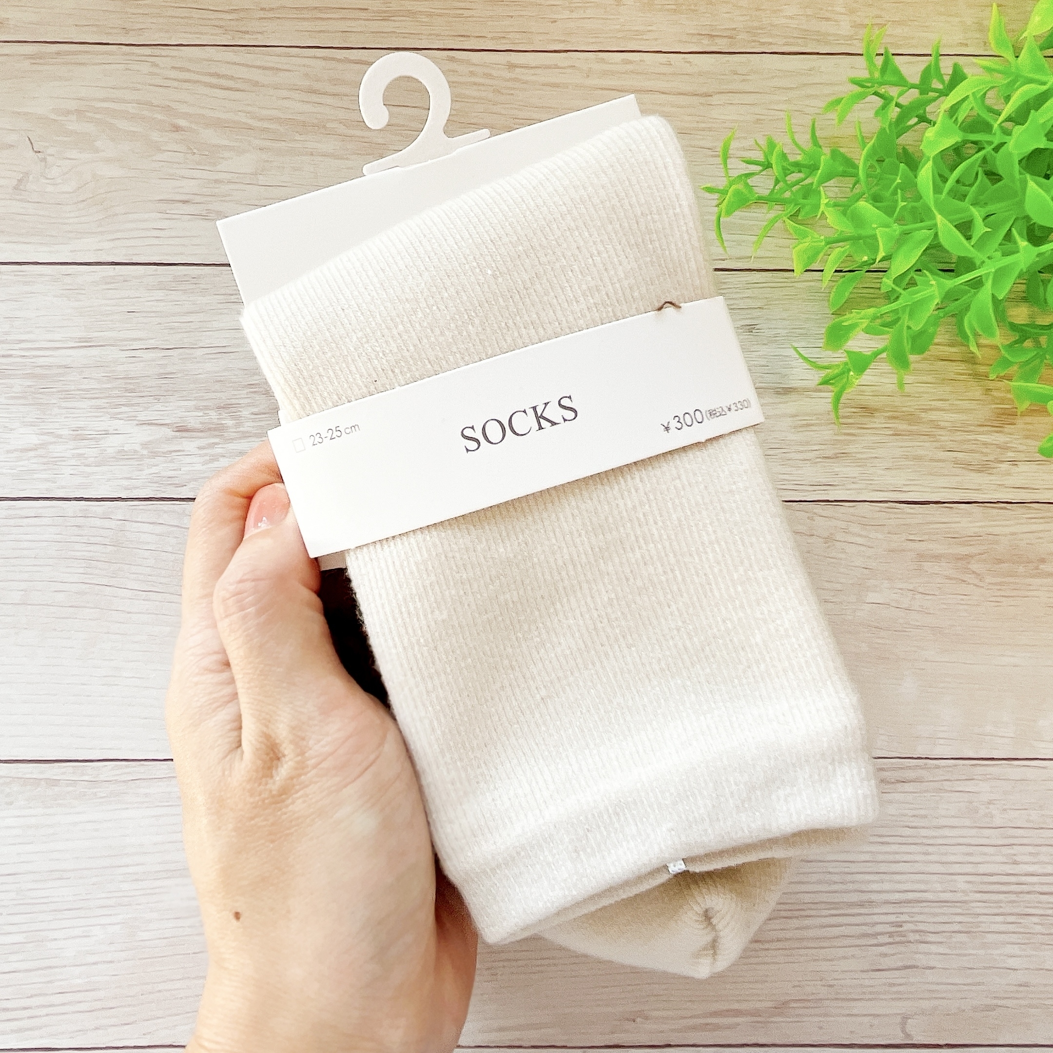 3COINS（スリーコインズ）のオススメグッズ「PREMIUM薄手裏起毛ソックス」