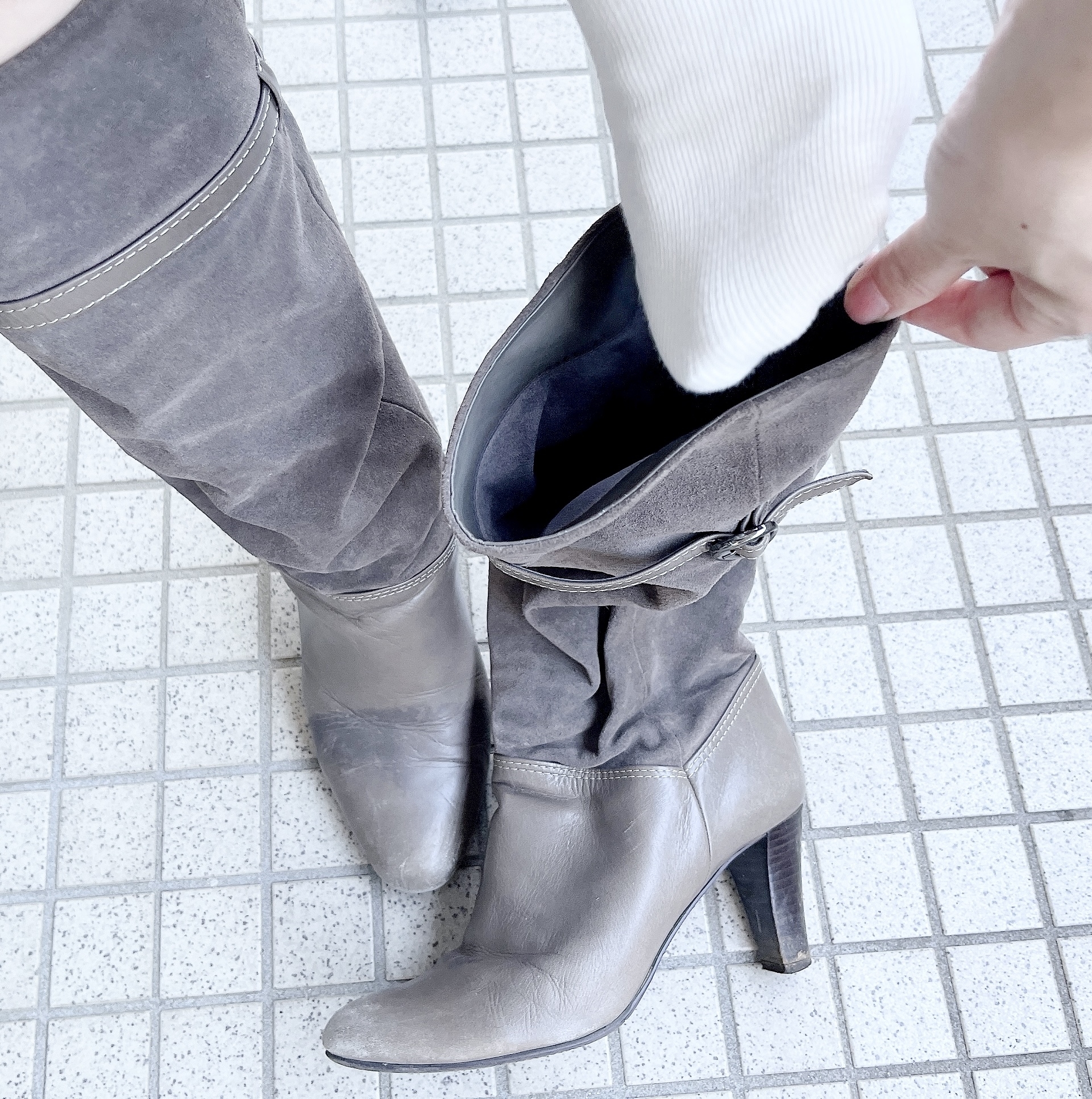 3COINS（スリーコインズ）のオススメグッズ「PREMIUM薄手裏起毛ソックス」