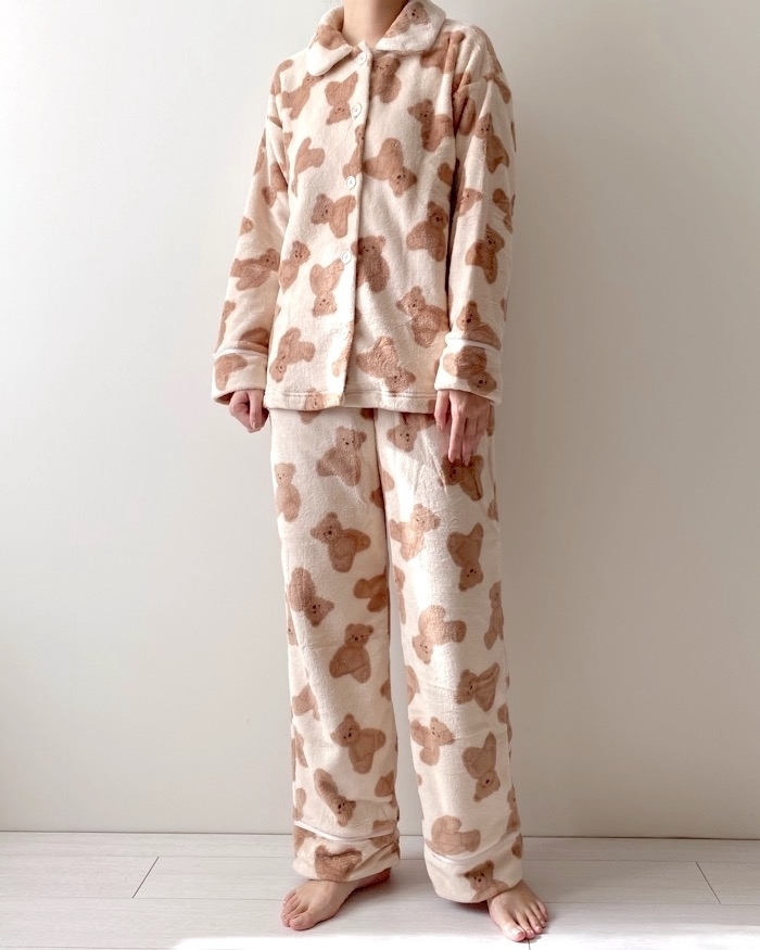 GUのおすすめパジャマ「マシュマロフィールパジャマ（ベア）長袖＆ロングパンツ+X」