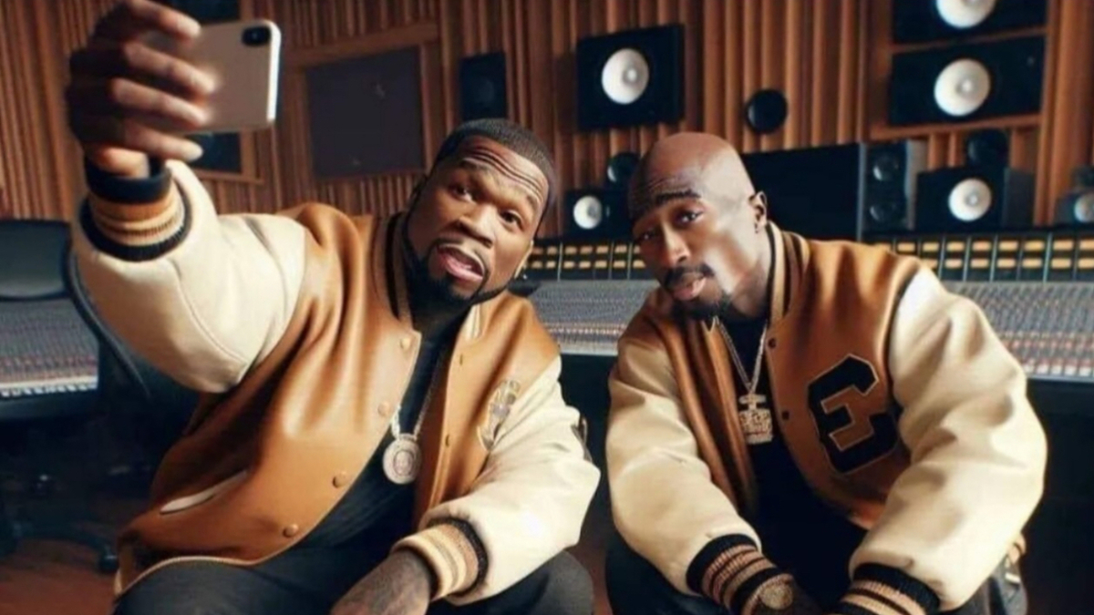 50 Cent Again Taunts Diddy, This Time With AI Image of 2Pac | Complex