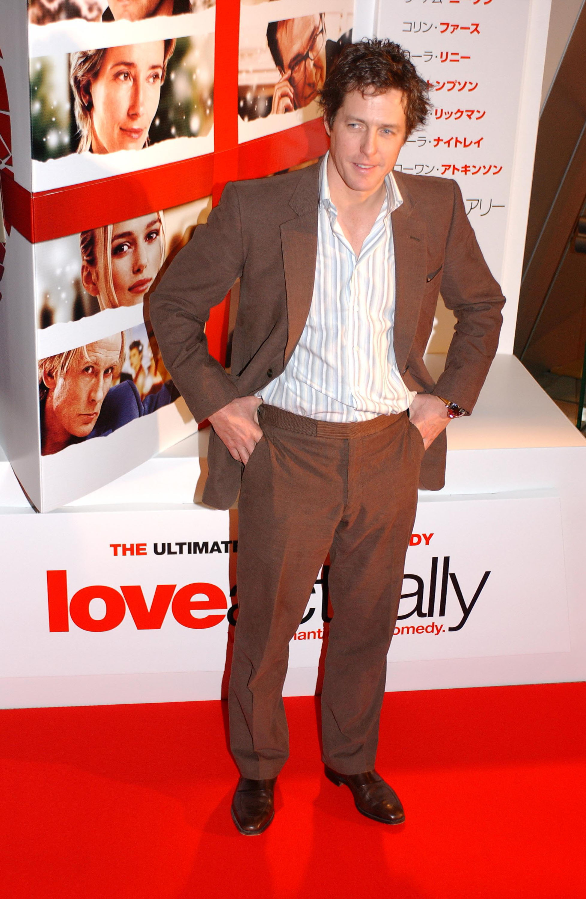 Hugh on the red carpet for the premiere of love actually