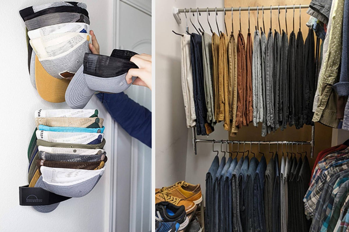Tank Top Hangers Vest Cami Bra Hanging Holder Underwear Storage Metal Multi  Shelves with Rotating Hook Clothes Closet Organizers