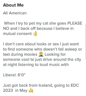 &quot;I don&#x27;t care about looks or sex&quot;