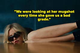 cameron diaz in bad teacher captioned "We were looking at her mugshot every time she gave us a bad grade"