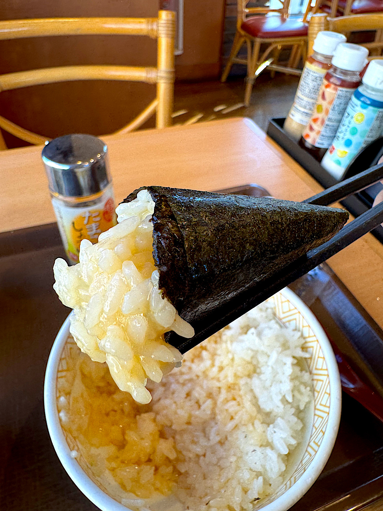 すき家のオススメのメニュー「たまかけ朝食」