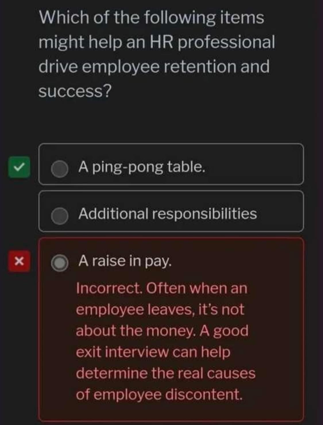 An HR training screenshot