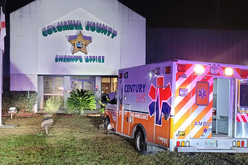 ambulance outside sheriff's office