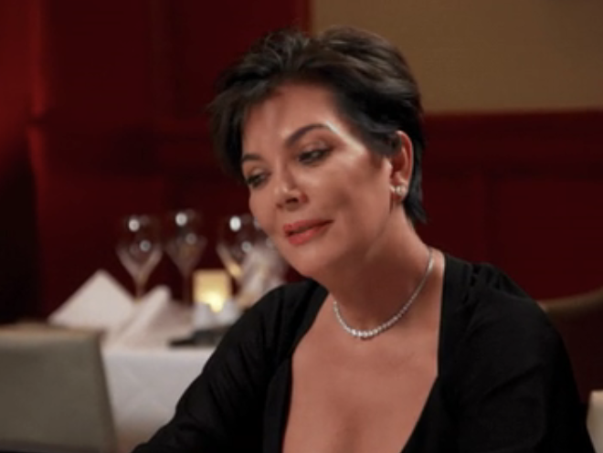 Kris Jenner on &quot;Keeping Up With the Kardashians&quot; looking down and to the side