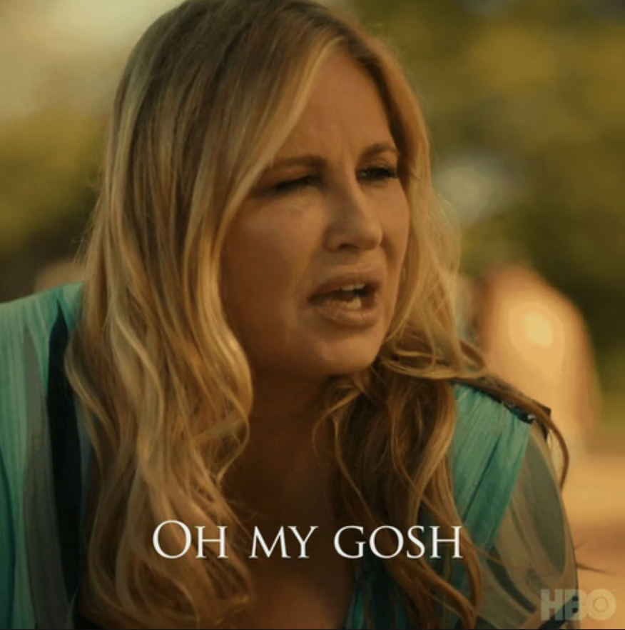Jennifer Coolidge in &quot;The White Lotus&quot; saying &quot;Oh my gosh&quot;
