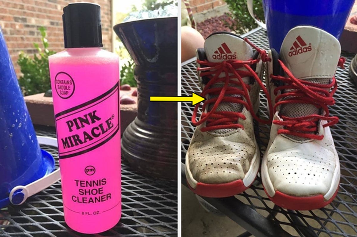Pink Miracle Shoe Cleaner Kit 4 oz (2) Bottle Fabric Cleaner for Leather