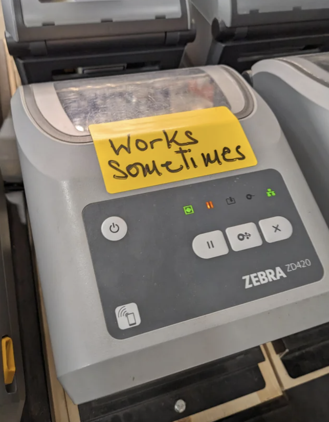 the note left on a machine