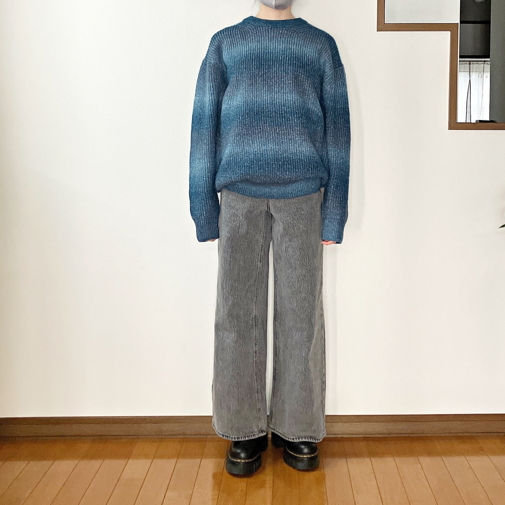 GU（ジーユー）のおすすめジーンズ「ミドルライズワイドジーンズ（丈標準72.0～76.0cm）」