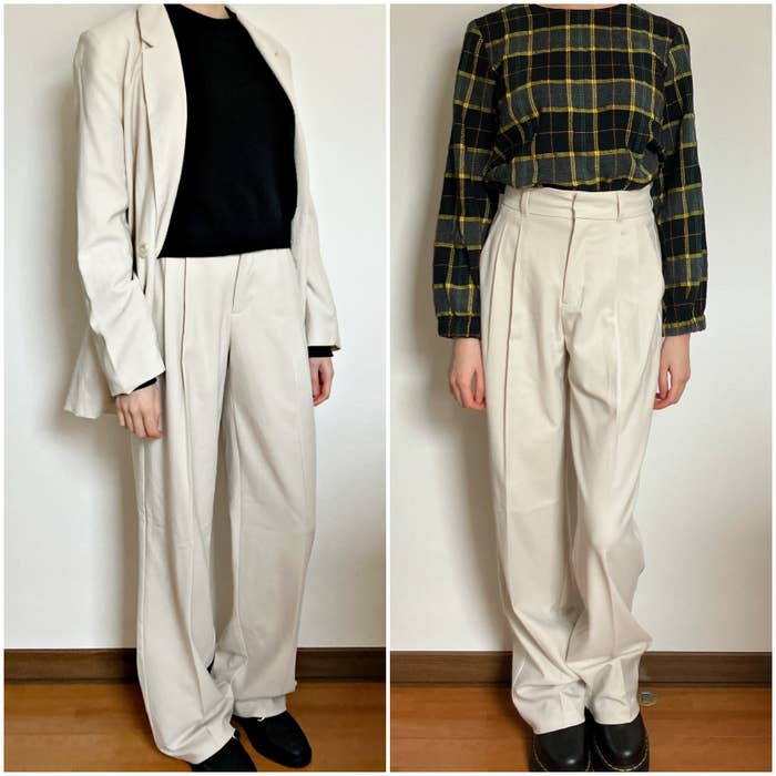 GUのおすすめボトムス「タックワイドパンツ+EC（丈長め）」