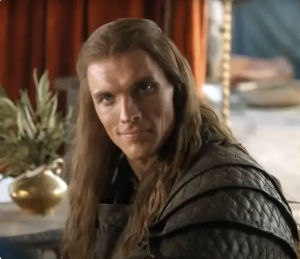 closeup of his character with long hair