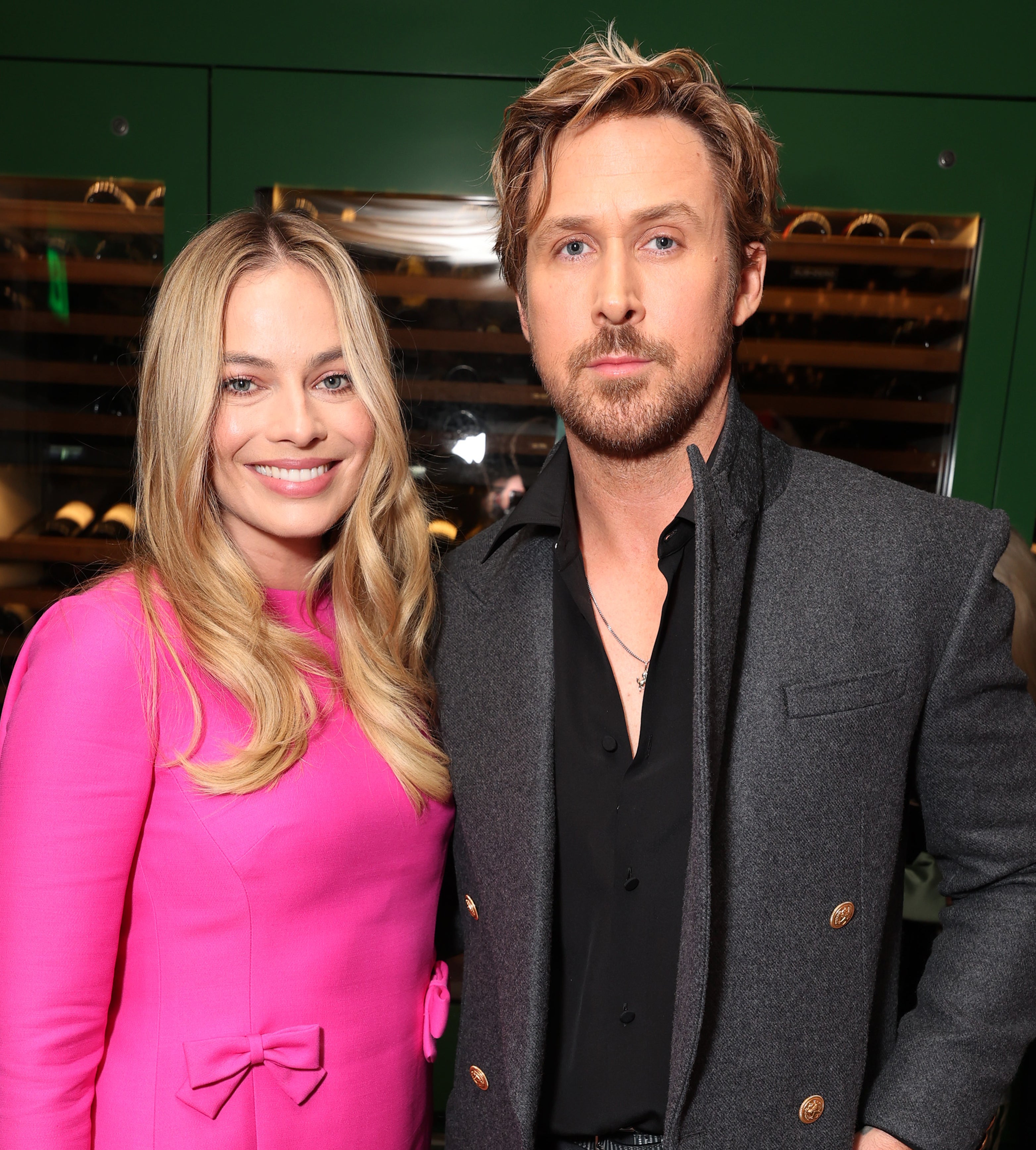 Margot Robbie and Ryan Gosling at an event for Barbie