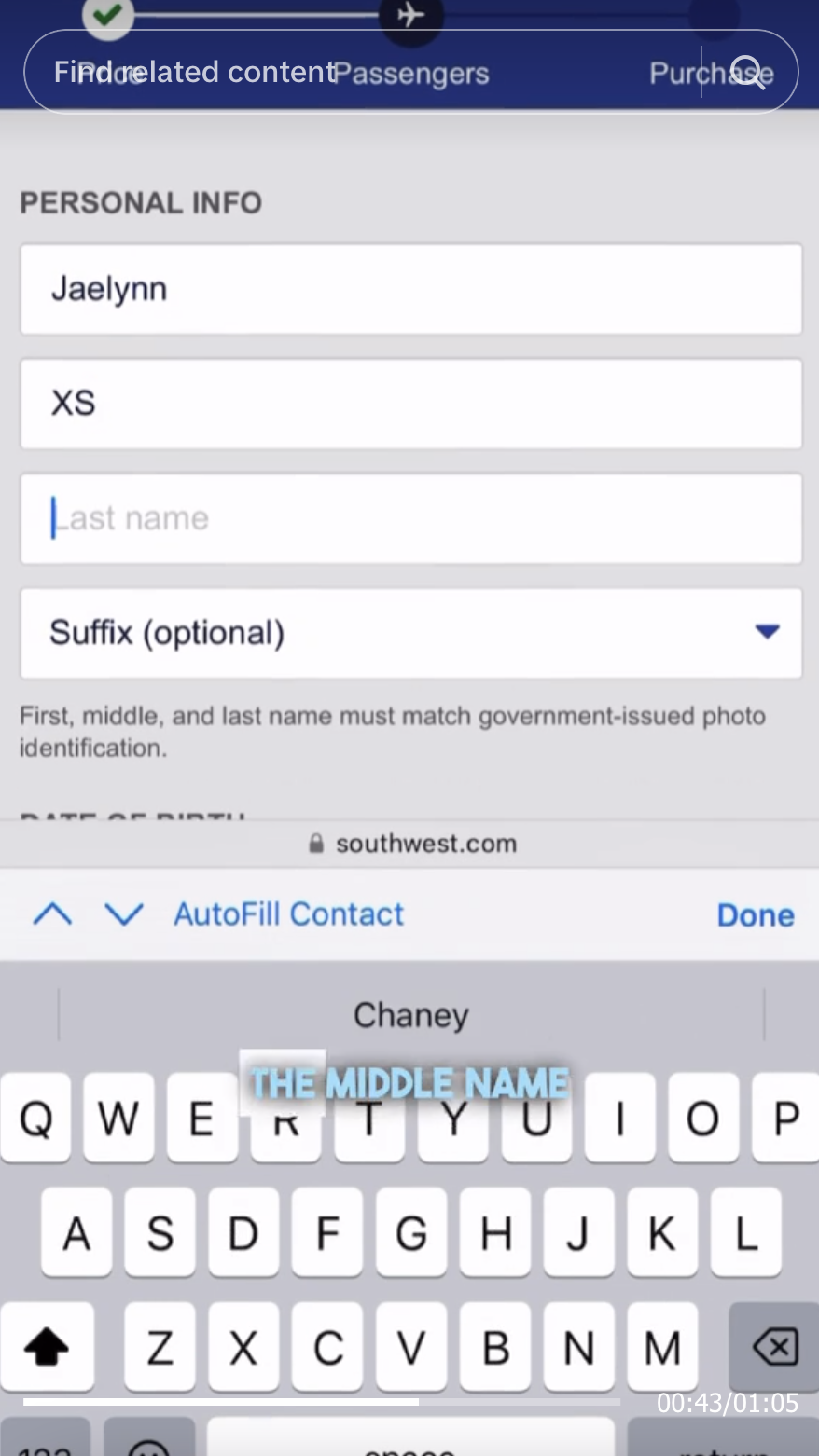 Screenshot showing how to fill in the form